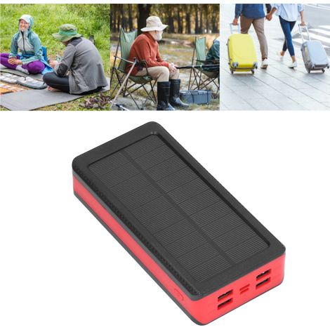 Batterie externe solaire à 9 LED, grande capacité de 30 000 mAh, 4 ports USB pour une charge rapide, trois modes d'éclairage, résistante à la poussière, idéale pour le camping, la randonnée, l'aventur (1/5)
