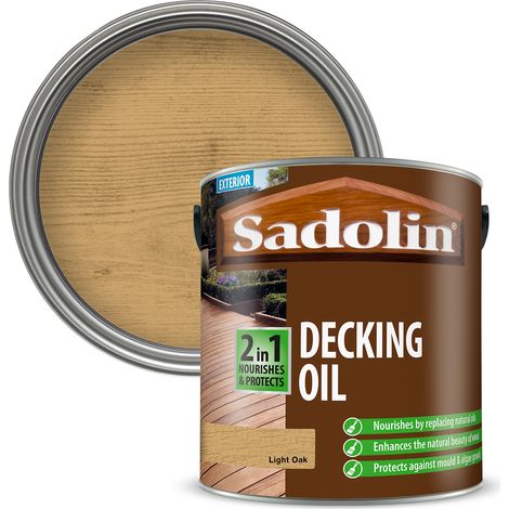Sadolin 2 in 1 Decking Oil - Light Oak - 2.5L