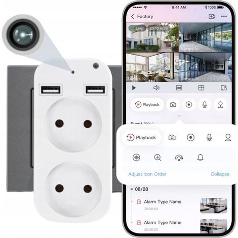 Mini telecamera nella presa WiFi WF-ES56 (1/5)