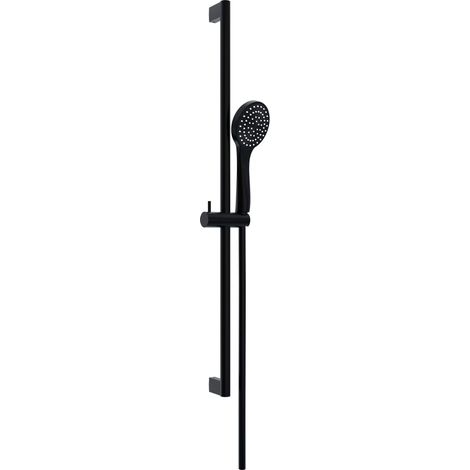 Runde Wandduschstange zum Duschen, mattschwarze Farbe Ercos Round BNASTKAS42  matt-schwarz