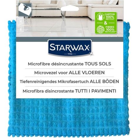 Starwax – Serpillière microfibre désincrustante – Élimine taches et saleté incrustée – Lavable en machine – Pour sols durs (1/5)