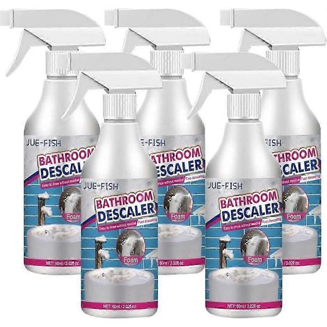 Spray nettoyant salle de bain, détartrant pour parois de douche, anti-moisissures, nettoyant baignoire et WC, mousse nettoyante pour baignoire (5 pièces) (1/5)