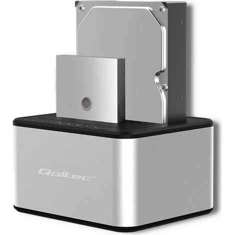 Qoltec 5316 2x HDD / SSD docking station  2.5 "/3.5" SATA  USB 3.0  Clonning (1/5)