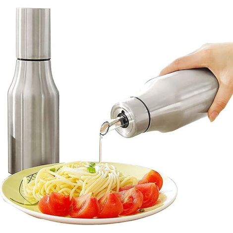 Huilier Inox Huile & Vinai Donateurs 750ml bouteille d'Huile Étanche bouteille d'huile Liquid Zutatenspender Bouteille