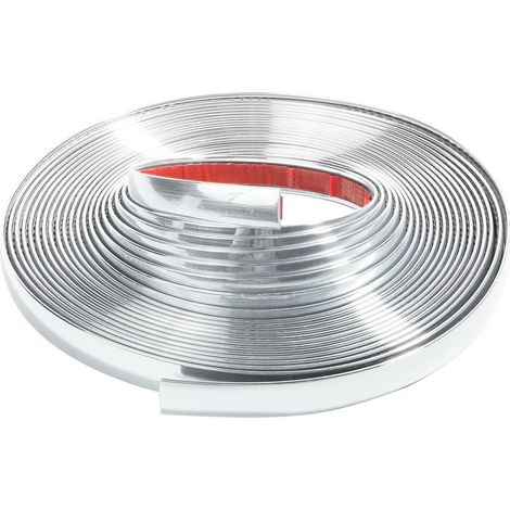 Selbstklebende Chromzierleiste, Chrom-Autozierleiste, universelle dekorative Klebe-Stoßstangen- und Türzierleiste (6 mm x 5 m) (1/5)