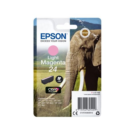Epson Elephant C13T24264012 cartouche d'encre 1 pièce(s) Original Rendement standard Magenta clair (1/3)