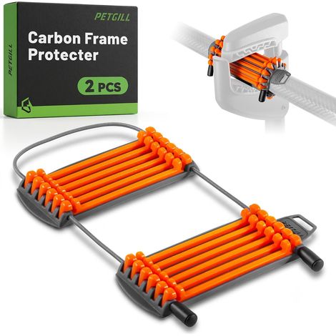 Lot de 2 protections de cadre de vélo Protection de transport compatible avec porte-vélos Adaptateur de cadre en carbone Protection de peinture de vélo Remorque de vélo électrique (1/5)