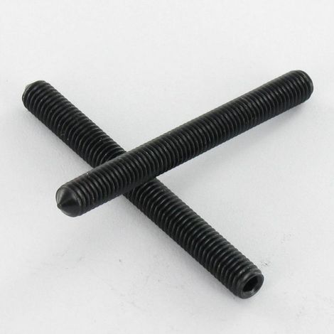 Vis métaux Sans tête six pans creux (sthc) Clé de 3 HC3 M6X20 Bout pointeau Acier zingué noir-1 pièce (1/3)
