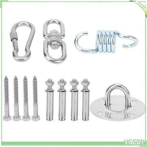 Accessoires de hamac - FAFEICY - Kit de fixation suspendu - Acier inoxydable - Charge 300 kg - Pour plafond/mur (1/5)