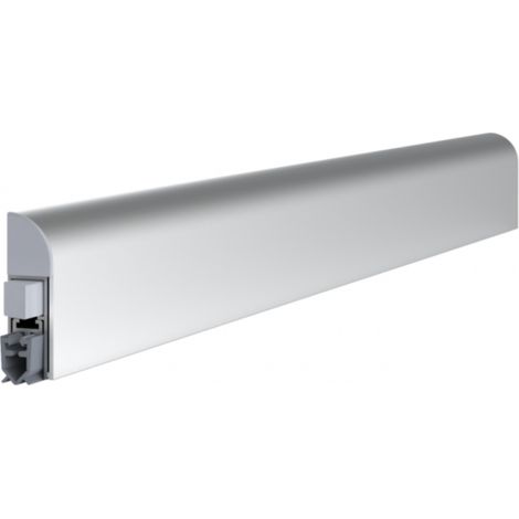 Plinthe porte – Thermique et acoustique - En applique – Recoupable - En aluminium - Argent 1030mm Argent façon inox 1030mm - Athmer