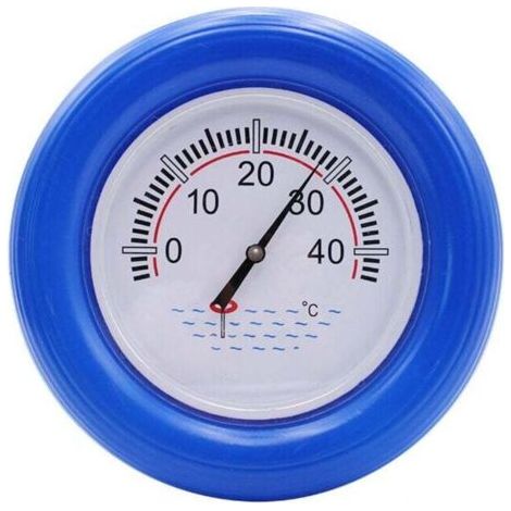Blue Thermometer Lifesaving Ring, Swimming Pool Thermometer with Blue Floating Ring