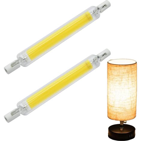 2 PCS Ampoules R7S LED 118mm Dimmable, Blanc Chaud 3000K 2000LM, Équivalent à Ampoule Halogène 200W, Éclairage à Faisceau 360°, AC 220-240V [Classe énergétique F] (1/5)