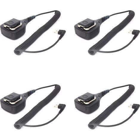 Compatible avec 4 microphones PTT PMMN4013A à 2 broches, téléphone mains libres longue portée, microphone, radio bidirectionnelle, talkie-walkie d'épaule et accessoires
