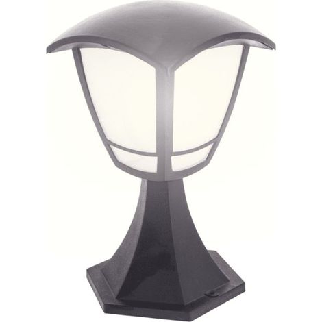 Xanlite – Borne d'extérieur filaire noire rétro IP44 – Culot E27, 40W max, 230V AC, plastique – BOFE40WNRET