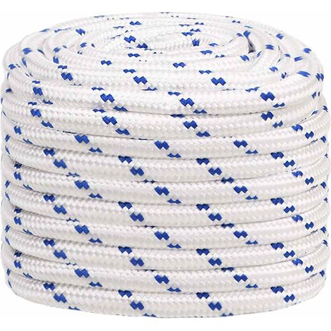 Corde de bateau, Corde de Chanvre, pour la Décoration, le Bricolage, le Jardinage Blanc 20 mm 100 m Polypropylène OIB5439E (1/5)