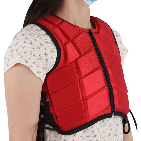 Reitschutzjacke für Kinder mit Schaumstoffpolsterung – Reitsicherheitsausrüstung – Rot