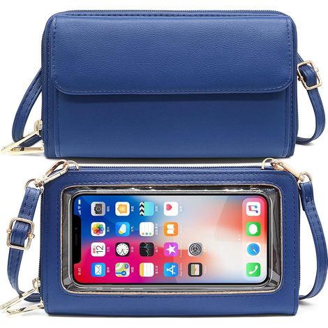 Sac de téléphone portable touchable Mesdames Messenger (bleu)