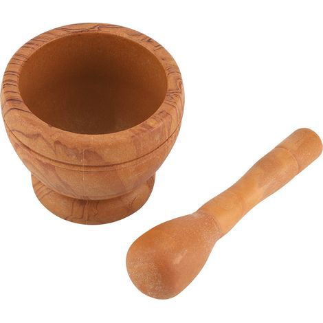 Broyeur d'ail en plastique manuel épices herbes mortier pilon ensemble bol de broyage outil de cuisine(1) (1/5)