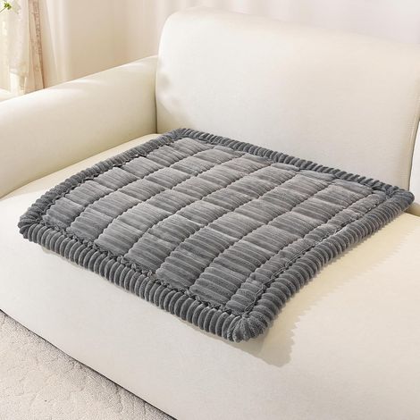 OstepDecor Sofabezug für Hunde, waschbarer, rutschfester Sofabezug für Haustiere, weicher Sofabezug für Sofa, Zweisitzer und Ecksofa, Möbelschutz gegen Tierhaare und Kratzer (70 x 70 cm, Dunkelgrau) (1/5)