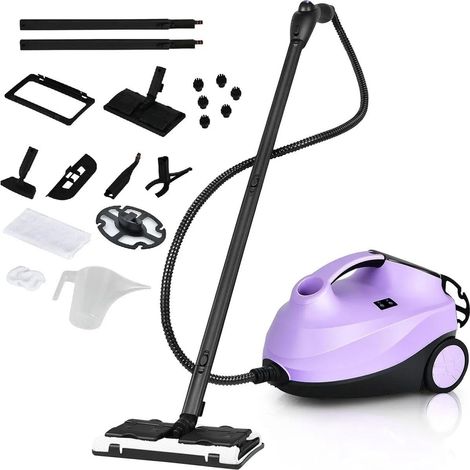 Limpiador a vapor multiusos 25 x 43 x 119 cm limpieza eficaz y desinfección profunda ABS morado 200012909