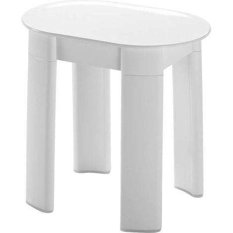 Aqualine - Tabouret de salle de bains Tetra, 42x41x27 cm, blanc 2872 (1/3)