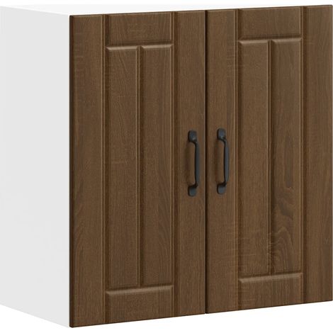 Mueble de pared de cocina Lucca 60 x 31 x 60 cm gran capacidad de almacenamiento estilo moderno madera de roble marrón 020050169 (1/5)