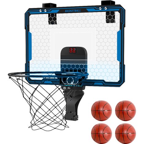 Dekko Mini Basketball Hoop Over Door Indoor Kids Sport Backboard Auto Scoring (1/5)