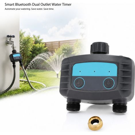 Timer per irrigazione Toivize - App Bluetooth - 2 vie G3/4 - Sensore pioggia per giardino (1/4)
