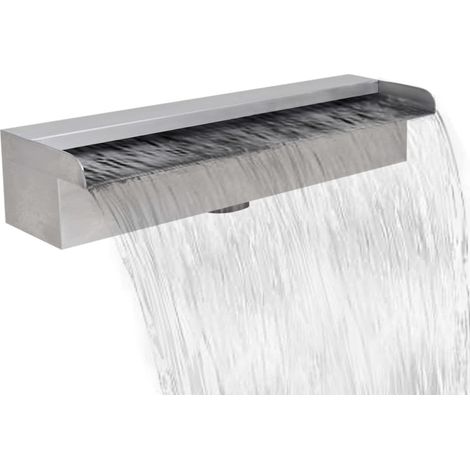 Fontana a Cascata per Giardino Rettangolare Acciaio Inox 45 cm vidaXL (1/6)