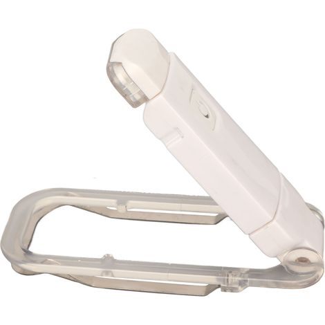 Lampe de lecture à pince pliable et rotative, rechargeable par USB, avec lumière LED douce. Idéale pour le lit, les voyages et le bureau. (1/5)
