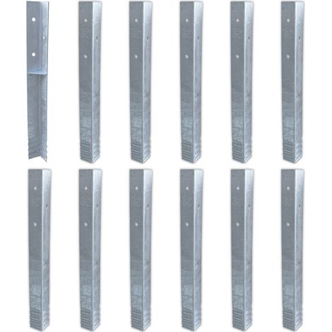 Wickey Ground anchor post anchor set SolidLock for climbing frame & swing set, angle anchor for play tower & garden fence - 12 - piece
