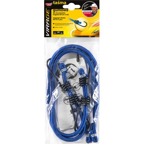 010340 virage- TUV Correa de goma para sujeción de equipaje 60CM 2 piezas.