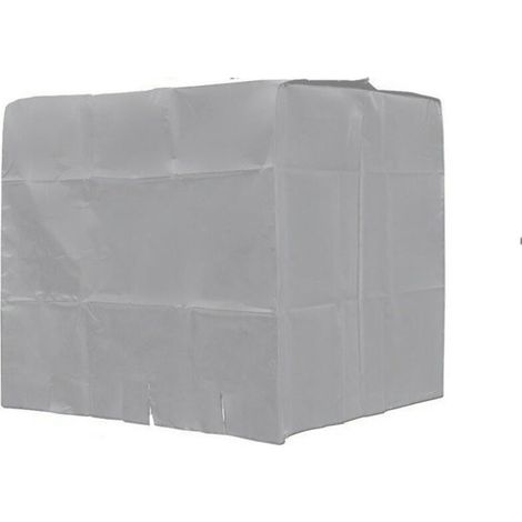 Bâche de réservoir d'eau, Bâche Couverture Réservoir IBC pour Cuve 1000L, Capôt de Protection Container Citerne Eau, Anti-poussière Anti-UV Anti-Pluie, 120x100x116cm (argent)