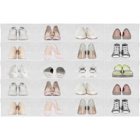 Boîtes à chaussures empilables en plastique, lot de 20 - Organisateurs de rangement à clapet, 28 x 18 x 10 cm, pointure Jusqu’à 39 (1/5)