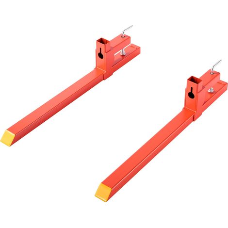 VEVOR Forche per Pallet con Morsetto da 907 kg Lunghezza Totale 109 cm, Forche per Trattore ad Attacco Rapido per Impieghi Gravosi, Compatibili con Accessori per Trattori, Benna Caricatrice (1/5)