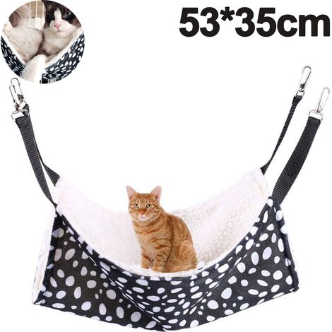1 Hamac pour chat, Lit réglable imperméable, Coussin repos deux faces, Pour cage et chaise, Petits animaux (1/5)