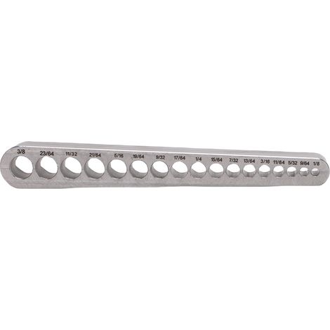 Guide de foret en alliage d'aluminium de 0,32 à 0,95 cm, bloc de gabarit de 17 tailles pour trous droits (1/5)
