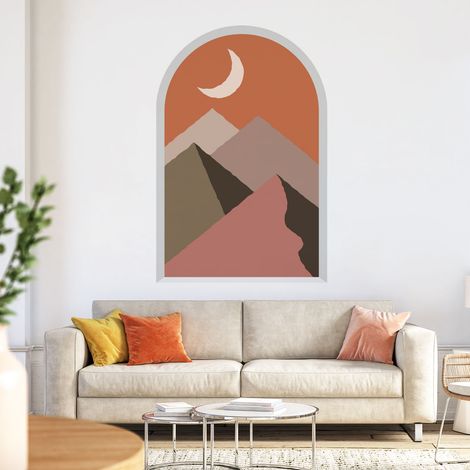 Papier peint intissé pré-encollé fresques géantes - ARCHE NUIT DANS LES MONTAGNES - 90x60cm (1/4)
