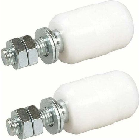 Nylon Top Guide Roller, 2 Units for Sliding Doors, Threaded Rod Fixing, Guide Roller or Olive for Sliding Gates or Other Applications (40 x 60MM)