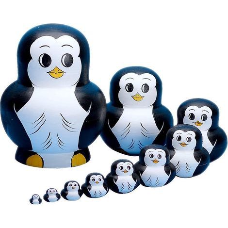 10pcs Russian Nesting Dolls Matryoshka Handmade (1/4)