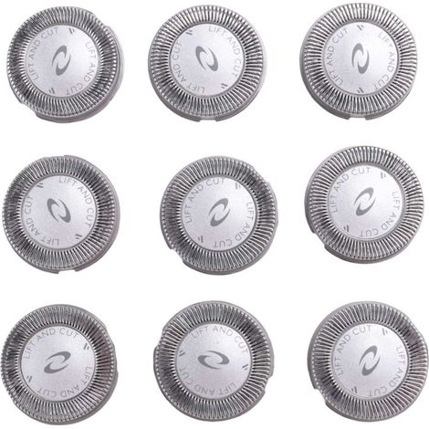Testine di rasatura di ricambio da 9 pezzi per i modelli di regolabarba HQ3 HQ4 HQ55 HQ56 (1/4)