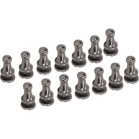 200 jeux de rivets en cuivre (6 mm et 4 mm) - Accessoires de bricolage amusants de différentes tailles pour valises - gris.