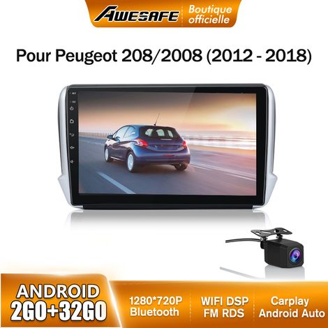 AWESAFE Autoradio Android 13 pour Peugeot 208/2008 (2Go+32Go) 10'' Écran Carplay Android Auto GPS Camera de recule (1/5)