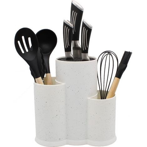 Ceppo portacoltelli universale 3 in 1 KRISBERG KS-2529 3789 bianco (1/5)
