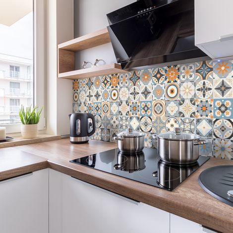 Sticker Mural Carrelage adhésif Cuisine Salle de Bain - 24 STICKERS CARRELAGES AZULEJOS GRAZELANO - 24stickers10x10cm (1/5)