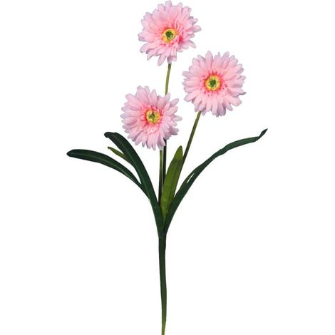 Ramo di gerbera artificiale rosa chiaro, altezza 55 cm (1/3)