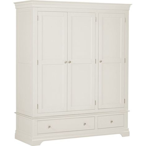 Bordeaux 3 Door Wardrobe - L63 x W162 x H193 cm - Ivory