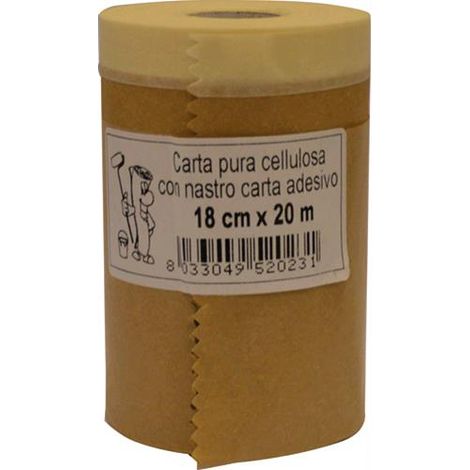 CARTA PER MASCHERATURA CON ADESIVO Altezza 18 cm Rotolo 20 metri