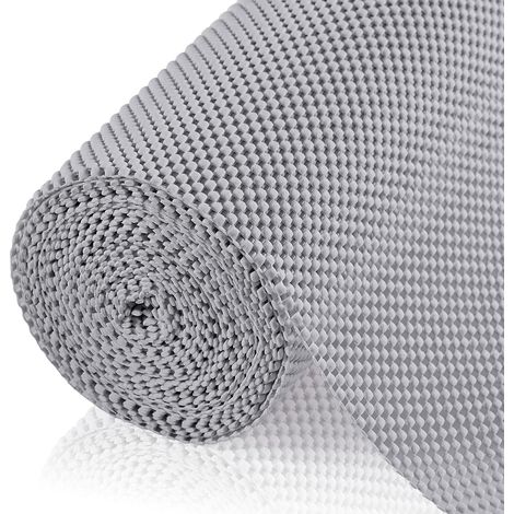 Tapis antidérapant de tiroir et d'étagère – 1,8 mm d'épaisseur – Pour armoires de cuisine et armoire – Tapis antidérapant respirant à grille ouverte – Revêtement antidérapant pour tapis (1/5)