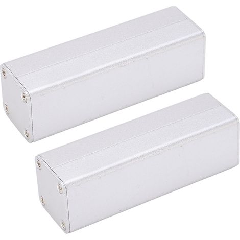 Vendus par lot de 2, 252580 mm, finition argent sablé, avec boîtier plat en alliage d'aluminium, câblage fin, boîtier en aluminium et boîtier en aluminium fendu. (1/5)
